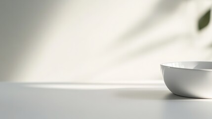 Poster - close-up of product on white surface with clean and minimalistic background and ample copy space