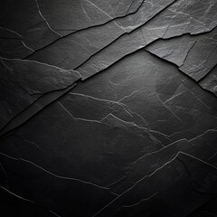 Poster - A close-up view of textured black slate, showcasing the natural layers and intricate patterns. Perfect for backgrounds, design projects, or artistic presentations.