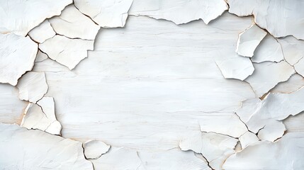 Poster - A textured background featuring cracked and peeling layers of paint, creating a unique frame effect. Ideal for design projects seeking a rustic or distressed aesthetic.