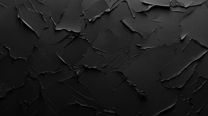 Poster - Textured Black Surface with a Minimalist Appearance for Studio Background Use