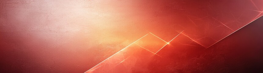 Poster - Abstract red background with geometric lines and gradient effects. Perfect for presentations, digital media, and creative design projects. This visual exudes energy and modernity.
