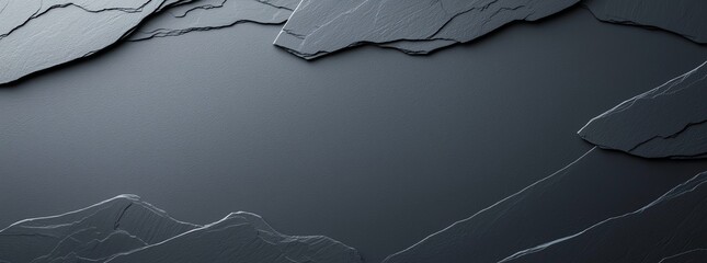 Poster - Abstract composition of black layered textures creating a modern and elegant background. Perfect for design and visual presentations requiring a sleek aesthetic.