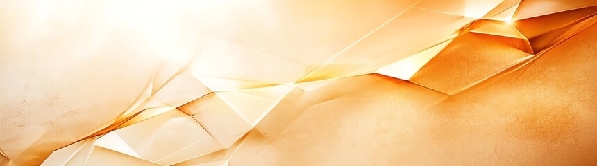 Poster - An abstract design featuring golden waves and geometric shapes, creating a harmonious blend of light and shadow in an elegant composition.