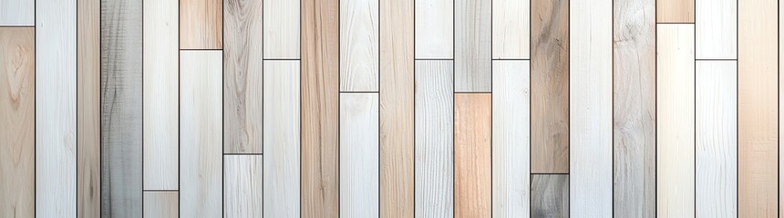 Poster - A seamless pattern of wooden tiles in various shades, creating a modern and minimalist texture. Perfect for backgrounds, design elements, or interior design concepts.