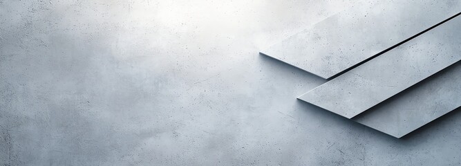 Poster - Minimalistic design featuring a textured gray background with overlapping rectangular shapes. Perfect for modern graphic design projects or backgrounds.