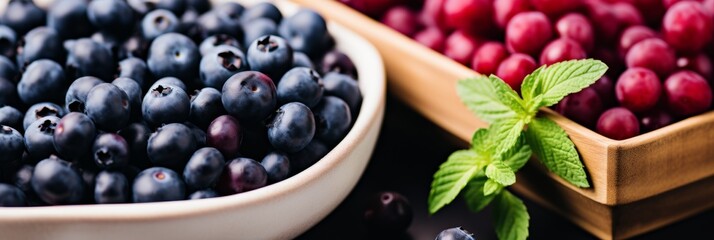 Poster - Vibrant assortment of fresh fruits beautifully arranged against a soft, neutral backdrop