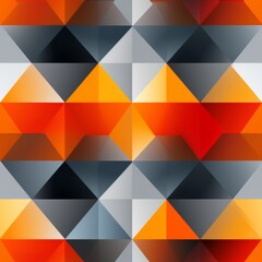 Poster - Geometric shapes chart featuring diverse sizes and shapes with a bright orange accent design