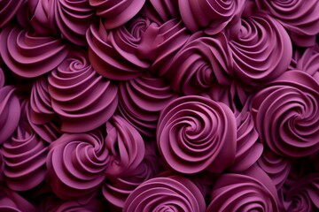 Poster - Modern linear floral design in burgundy  exploring line thickness and shades for elegance