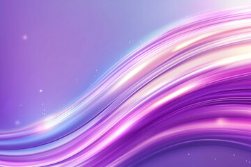 Poster - Vibrant purple waves blend seamlessly in an abstract digital art composition
