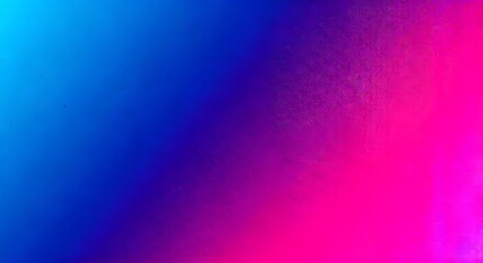 Wall Mural - Bold gradient with vivid noise grain texture, blending electric blue to bright magenta, AI Generated