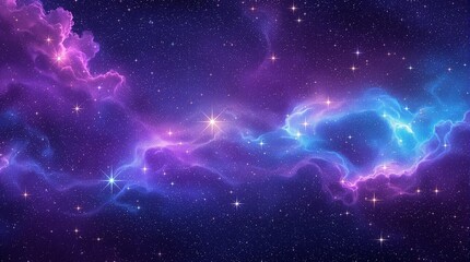 Galaxy nebula background with vibrant purple and blue tones for cosmic branding, space-themed designs, fantasy event posters, and sci-fi digital visuals