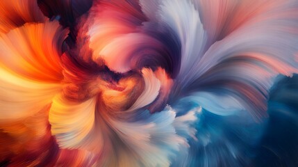 Poster - Vibrant swirling abstract art digital creation colorful patterns artistic environment close-up view creative expression