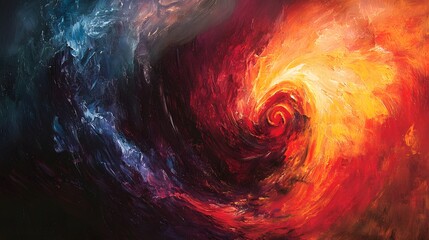 Poster - Cosmic swirl of colors abstract universe digital art vibrant environment close-up view energy and motion