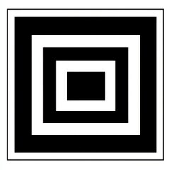 Poster - geometric progression: a mesmerizing monochrome design comprised of nested squares creating a captiv