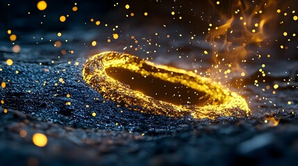 Poster - Dynamic Fire Sparks in Motion with Swirling High Definition Effect