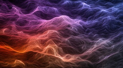 Aufkleber - A mesmerizing abstract image of flowing waves in vibrant colors, showcasing a dynamic interplay of light and texture.
