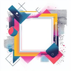 Poster - Vibrant Geometric Frame