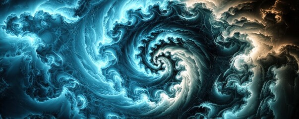 Aufkleber - A mesmerizing swirl of deep blues and light accents, evoking the beauty and mystery of cosmic phenomena.