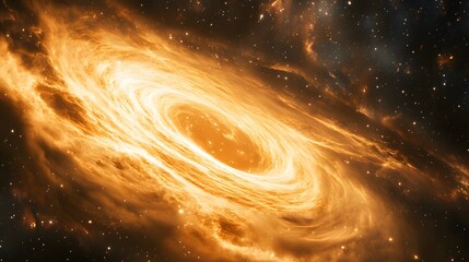 Poster - Dynamic cosmic spiral formation outer space digital art celestial environment close-up view cosmic exploration