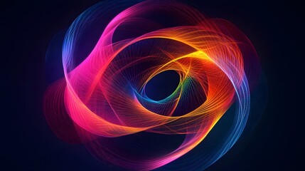 Poster - Dynamic color swirl motion graphics studio digital artwork dark background abstract viewpoint visual energy concept