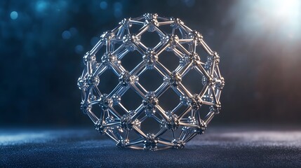 Poster - Exploring geometric structures in 3d visualization digital realm abstract art futuristic perspective technology concept