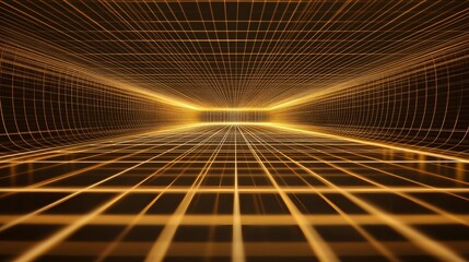 Poster - Futuristic data visualization showcase digital space graphic art 3d environment wide-angle view conceptual innovation