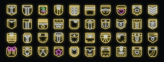 Poster - Neon glowing pockets illuminating the night, showcasing diverse styles and designs