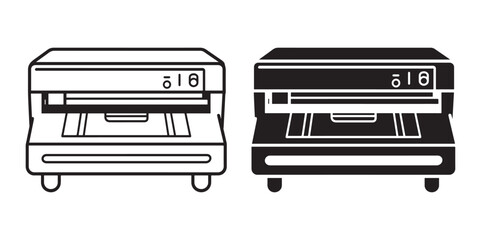 Fototapete - Printer silhouette vector icon illustration