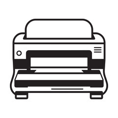 Fototapete - Printer silhouette vector icon illustration