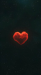 Wall Mural - fiery heart nebula abstract background
