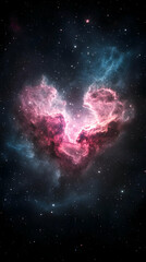 Wall Mural - cosmic heart nebula abstract background