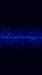 Wall Mural - abstract space blue star dust and particles background,technology, science and christmas holiday vertical social media design element	