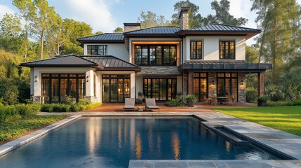 american style house exterior