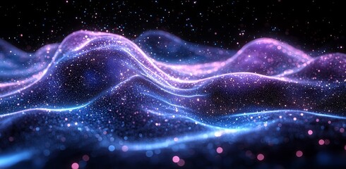 Aufkleber - a 3d illustration of a neural network. themes include big data, cybersecurity, data streams, and glo
