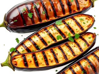 Wall Mural - grilled sausages on grill