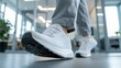© xbzz - Office step count challenge workplace fitness activity modern environment close-up view health and wellness initiative
