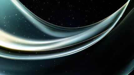 Poster - Cosmic energy swirls abstract space digital art deep teal environment ethereal viewpoint