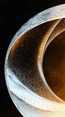 Poster - Liquid silver spirals glowing softly in abstract art studio modern environment close-up artistic concept