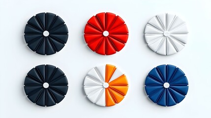 Poster - Colorful pie chart displaying segmented data, vibrant icons representing different categories, visually engaging and informative design.