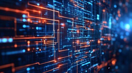 Abstract digital network background. Technology, connection, data, and innovation concept.