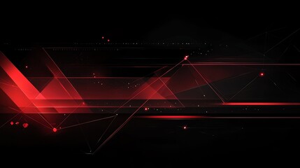 Poster - Abstract red and black background. Futuristic technology design.