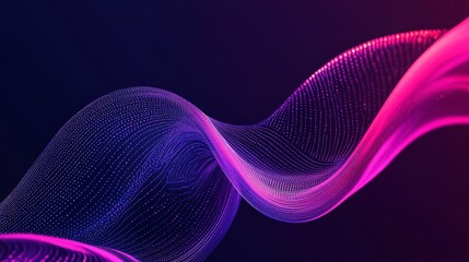 Aufkleber - Abstract pink and blue wave background