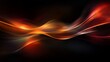 © Mhagi27 - Abstract fiery orange and red wave design on black background
