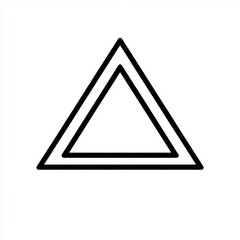 Poster - A minimalist illustration of a black triangle outlined against a white background.
