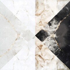Poster - Elegant marble pattern showcasing a harmonious blend of gray and black tones with striking veining details.