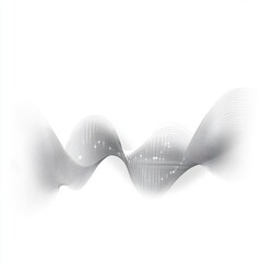 Poster - Abstract wave pattern in grayscale, evoking feelings of calm and motion.