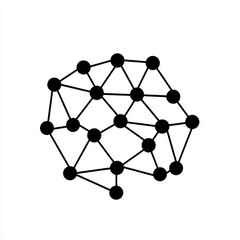 Poster - Abstract representation of a neural network, featuring interconnected nodes on a clean background.