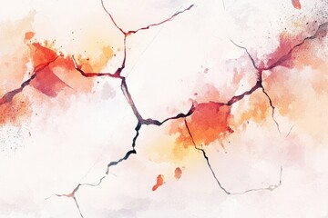 Naklejka na meble Watercolor illustration of a tree branch with leaves and branches