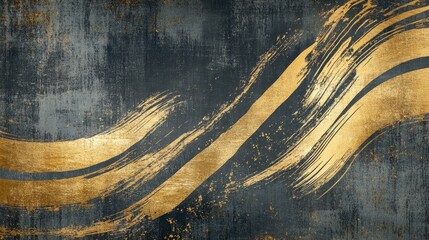 Poster - Dynamic brush strokes on a textured canvas artistic studio abstract artwork creative environment close-up view visual harmony