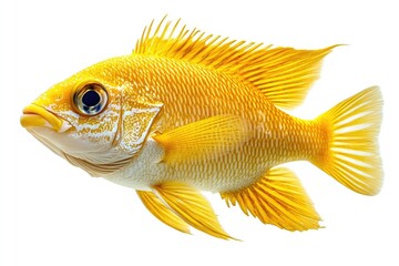 Poster - Close-up shot of a fish on a white background